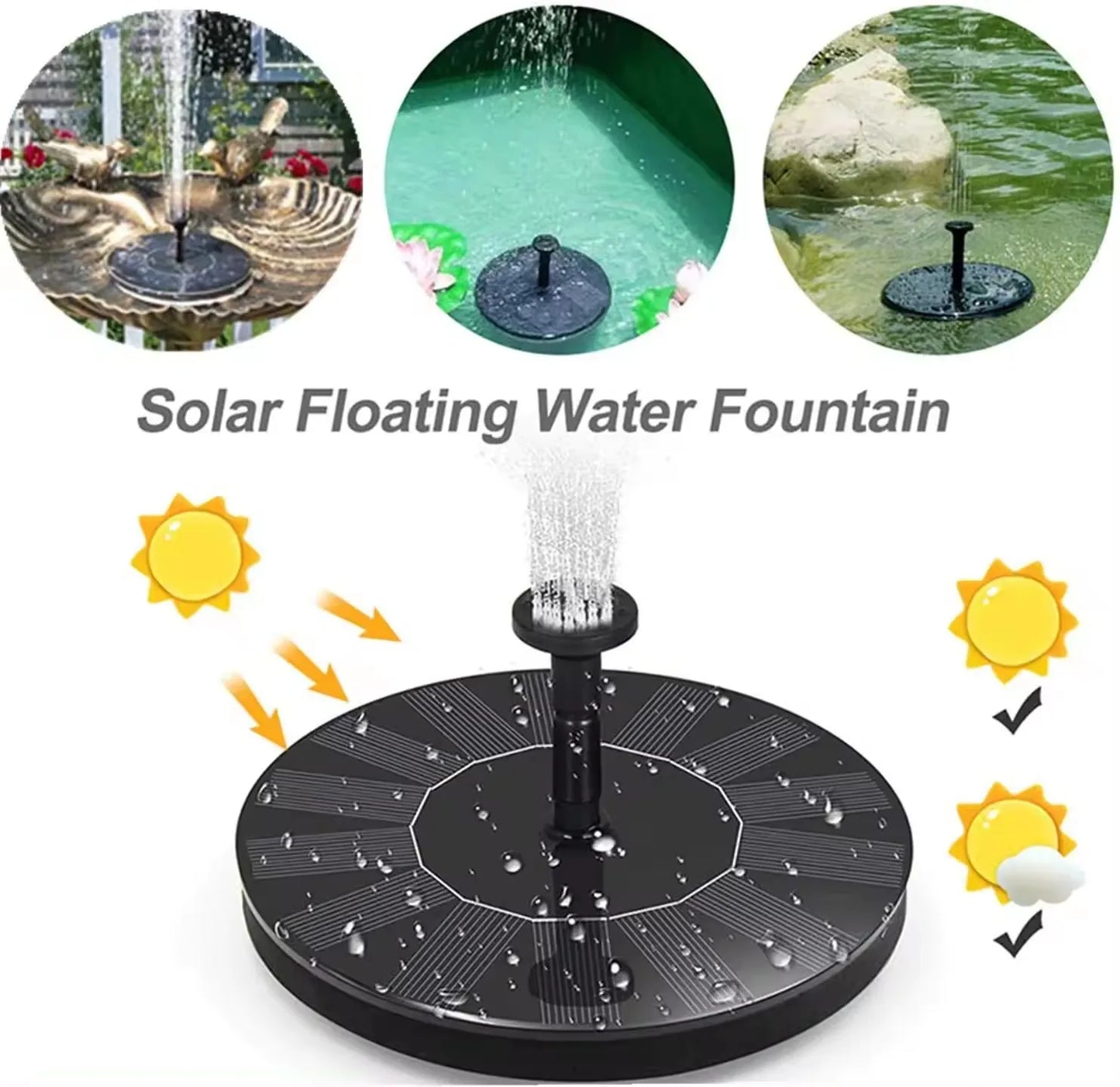 SolarSpritz™ Solar Water Fountain